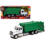 Freightliner 114SD Garbage Truck White and Green "Long Haul Trucker" Series 1/32 Diecast Model by New Ray-0