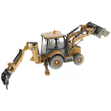 CAT Caterpillar 420F2 IT Backhoe Loader with Operator Yellow "Weathered Series" 1/50 Diecast Model by Diecast Masters-3
