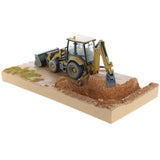 CAT Caterpillar 420F2 IT Backhoe Loader with Operator Yellow "Weathered Series" 1/50 Diecast Model by Diecast Masters-4
