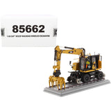 CAT Caterpillar M323F Railroad Wheeled Excavator with Operator and 3 Work Tools (CAT Yellow Version) "High Line Series" 1/50 Diecast Model by Diecast Masters-0