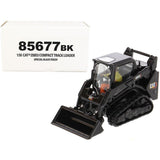 CAT Caterpillar 259D3 Compact Track Loader with Work Tools and Operator Special Black Paint "High Line Series" 1/50 Diecast Model by Diecast Masters-0
