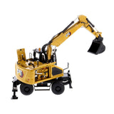 CAT Caterpillar M318 Wheeled Excavator Yellow with Operator "High Line" Series 1/50 Diecast Model by Diecast Masters-2