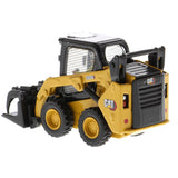 CAT Caterpillar 242D3 Wheeled Skid Steer Loader with Work Tools and Operator Yellow "High Line Series" 1/50 Diecast Model by Diecast Masters-3