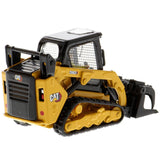 CAT Caterpillar 259D3 Compact Track Loader with Work Tools and Operator Yellow "High Line Series" 1/50 Diecast Model by Diecast Masters-2
