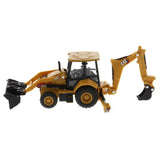 CAT Caterpillar 420 XE Backhoe Loader with Work Tools Yellow 1/64 Diecast Model by Diecast Masters-2