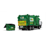 Mack LR Garbage Truck with McNeilus Meridian Front Load Refuse Body White and Green with Refuse Bin "Waste Management" 1/64 Diecast Model by First Gear-3