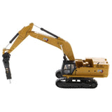 CAT Caterpillar 395 Next-Generation Hydraulic Excavator (General Purpose Version) Yellow with Additional Tools "High Line Series" 1/87 (HO) Diecast Model by Diecast Masters-1