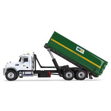 Mack Granite MP Refuse Garbage Truck with Tub-Style Roll-Off Container "Waste Management" White and Green 1/87 (HO) Diecast Model by First Gear-1