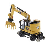 1/87 Scale Diecast Toy Caterpillar M323F Railroad Excavator With Tools