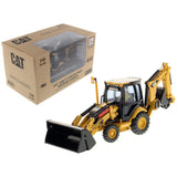 CAT Caterpillar 420E Center Pivot Backhoe Loader with Working Tools with Operator "Core Classics Series" 1/50 Diecast Model by Diecast Masters-0