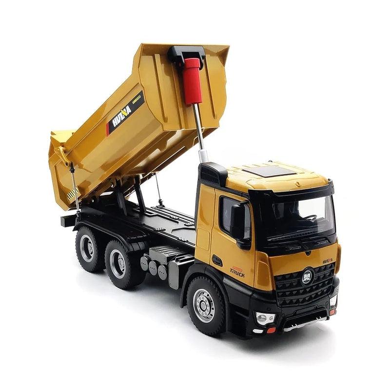 1/14 Metal Double E 6x6 FMX Hydraulic RC Dump Trucks 2-Speed Transmission  Controlled Dumper Cars Finished Electric Vehicle Toys
