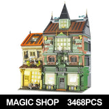 3468 Piece Lighted Haunted Book Shop Model Set